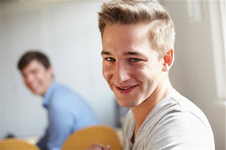 profile portraits males - Close up of mans smiling face Stock Photo - Premium Royalty-Free, Code: 649-06041295