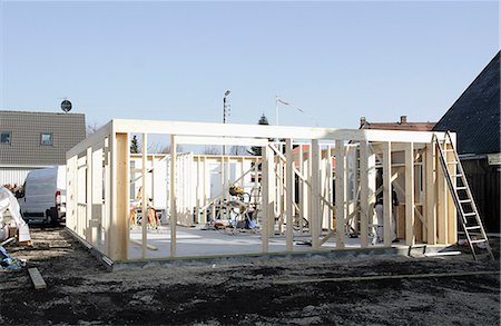 structure (construction) - Nouvelle structure sur chantier Photographie de stock - Premium Libres de Droits, Code: 649-06113854