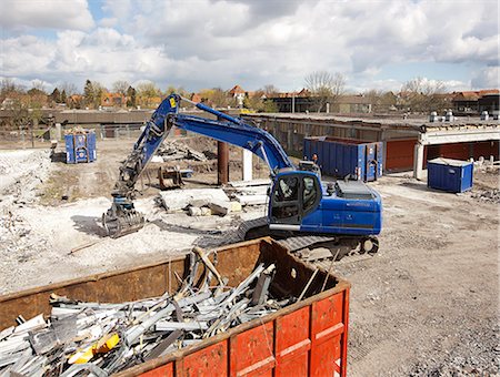 simsearch:649-06113886,k - Digger at work at construction site Stock Photo - Premium Royalty-Free, Code: 649-06113900