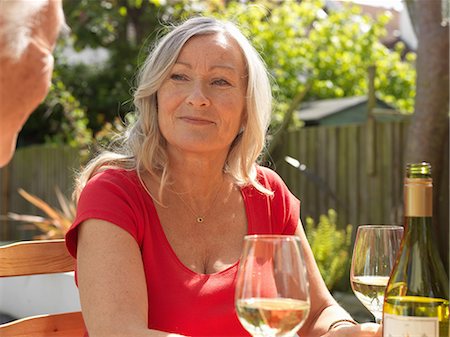 simsearch:649-06164514,k - Older couple drinking wine together Stock Photo - Premium Royalty-Free, Code: 649-06164536