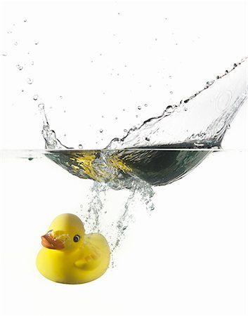 rubber duck - Rubber duck plunging into water Stock Photo - Premium Royalty-Free, Code: 649-06165326