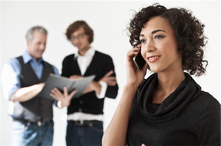 Businesswoman talking on cell phone Stock Photo - Premium Royalty-Free, Code: 649-06305253