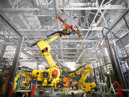 robot - Robots en usine automobile Photographie de stock - Premium Libres de Droits, Code: 649-06305598