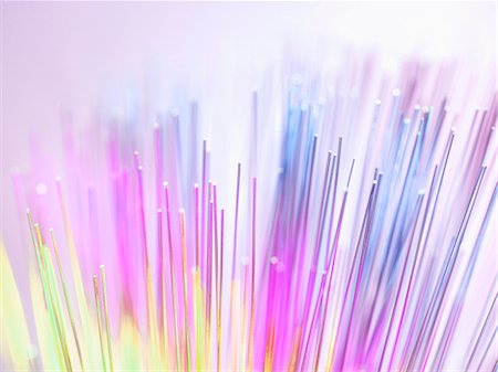 fibre optic image - Close up of colorful optic fibers Stock Photo - Premium Royalty-Free, Code: 649-06352457