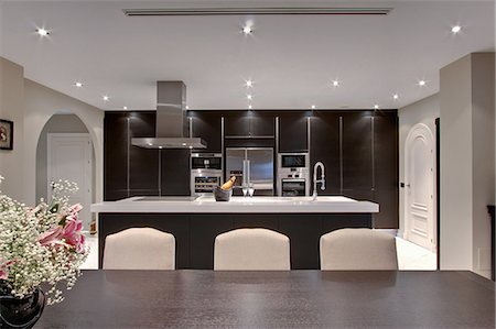 simsearch:649-06829416,k - Champagne on ice in modern kitchen Foto de stock - Sin royalties Premium, Código: 649-06353365