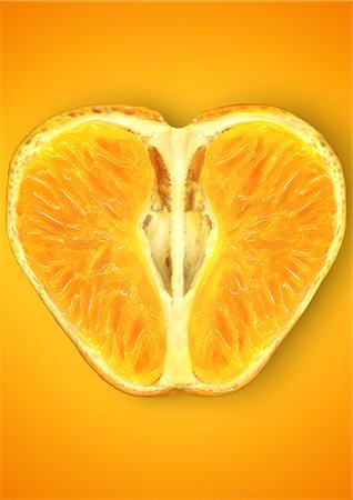 fruit conceptual - Close up of halved orange Stock Photo - Premium Royalty-Free, Code: 649-06400892