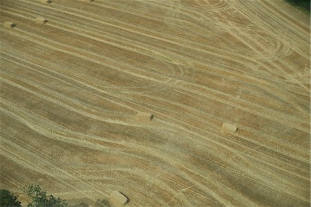 recolección - Aerial view of tractor in crop field Foto de stock - Sin royalties Premium, Código: 649-06401194