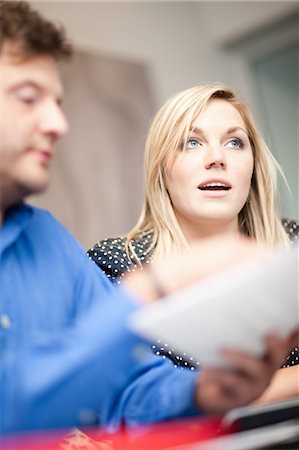 people discussing close up - Businesswoman talking in meeting Stock Photo - Premium Royalty-Free, Code: 649-06432271