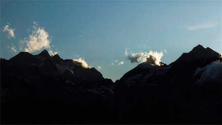 switzerland - Silhouette of jagged mountain range Foto de stock - Sin royalties Premium, Código: 649-06433168