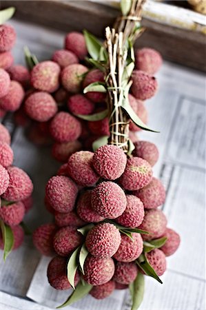 Lychee fruit for sale at market Fotografie stock - Premium Royalty-Free, Codice: 649-06433234