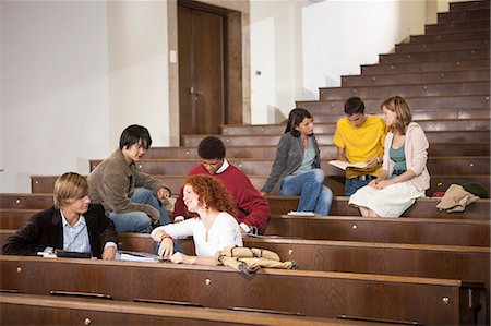 Students lounging in classroom Stock Photo - Premium Royalty-Free, Code: 649-06433311