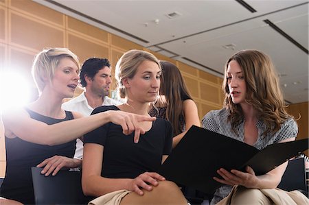 simsearch:649-06041268,k - Businesswomen talking in office Stock Photo - Premium Royalty-Free, Code: 649-06488703