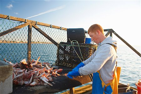 fishermen - Fisherman at work on boat Stock Photo - Premium Royalty-Free, Code: 649-06489851