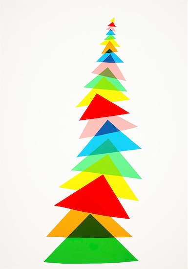 Illustration of colorful triangles Stock Photo - Premium Royalty-Free, Image code: 649-06532529