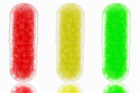 Close up of colorful capsules Stock Photo - Premium Royalty-Free, Code: 649-06533506