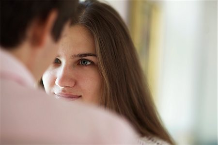 Couple looking into each others eyes Fotografie stock - Premium Royalty-Free, Codice: 649-06622700