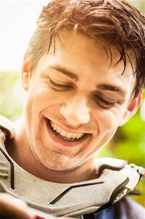 Close up of mans smiling face Stock Photo - Premium Royalty-Free, Code: 649-06622984