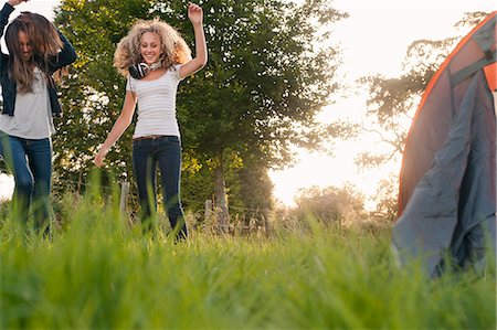 dancing outdoor - Teenage girls dancing in field Stock Photo - Premium Royalty-Free, Code: 649-06716849