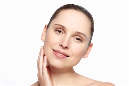 rostro - Close up of womans smiling face Foto de stock - Sin royalties Premium, Código: 649-06717831