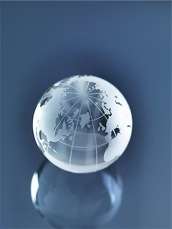 earth globe not satellite not people - Glass Globe illustrating North America, Europe, Russia and Africa Stock Photo - Premium Royalty-Free, Code: 649-06844084