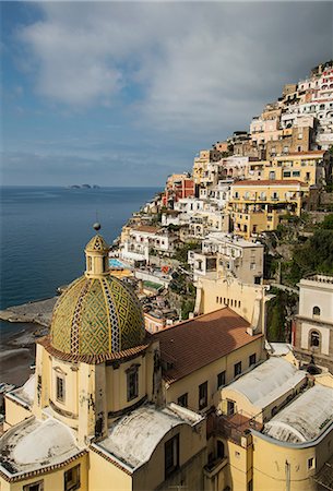 simsearch:649-07585627,k - Decorated church dome, Positano, Campania, Italy Stock Photo - Premium Royalty-Free, Code: 649-07064001