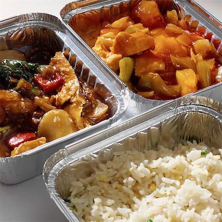 Take away curry and rice in cartons Stockbilder - Premium RF Lizenzfrei, Bildnummer: 649-07064992