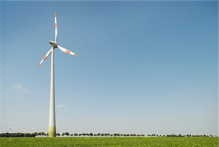 Wind turbine, Selfkant, Germany Fotografie stock - Premium Royalty-Free, Codice: 649-07063470