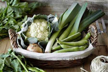 Selection of fresh vegetables in basket Stockbilder - Premium RF Lizenzfrei, Bildnummer: 649-07118460