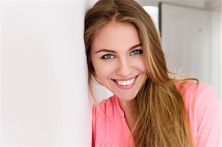 female teen caucasian - Close up portrait of a teenage girl Stock Photo - Premium Royalty-Free, Code: 649-07118634