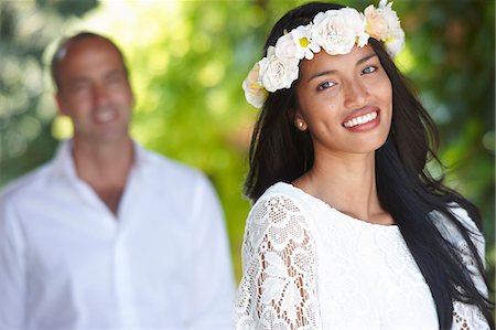 Bride posing for camera Stock Photo - Premium Royalty-Free, Code: 649-07238812