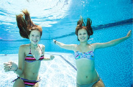 Swimming Underwater Underwear Woman Stock Photos - Free & Royalty