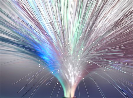 science and innovation - Bundle of fibre optics used to send data Stock Photo - Premium Royalty-Free, Code: 649-07279547