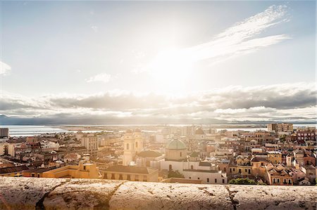 sardinia - High angle view of Cagliari, Sardinia, Italy Stock Photo - Premium Royalty-Free, Code: 649-07279573