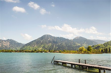 deutschland - Pier on Lake Tegernsee, Bavaria, Germany Stockbilder - Premium RF Lizenzfrei, Bildnummer: 649-07279587