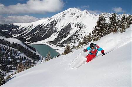 simsearch:649-07280230,k - Man off-piste Skiing, Kuhtai. Austria Photographie de stock - Premium Libres de Droits, Code: 649-07280225