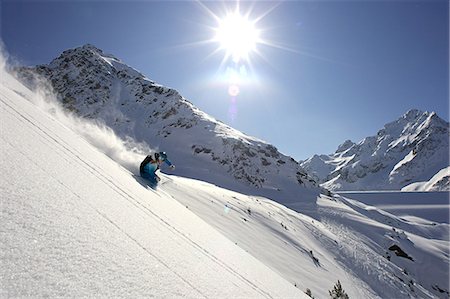 skieur (homme et femme) - Female skiing off-piste, Kuhtai, Austria Photographie de stock - Premium Libres de Droits, Code: 649-07280220