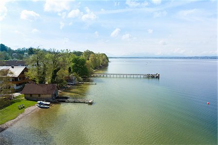 View of pier on Lake Starnberg, Bavaria, Germany Stock Photo - Premium Royalty-Free, Code: 649-07280982