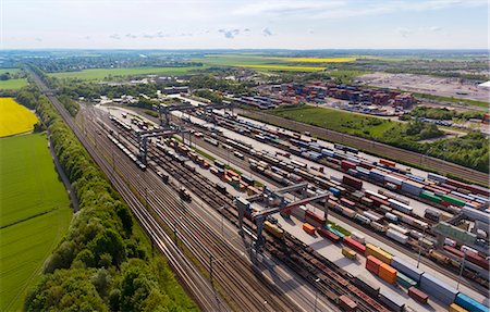 freight train - View of rail freight, Munich, Bavaria, Germany Foto de stock - Sin royalties Premium, Código: 649-07280983