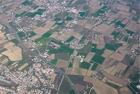 Aerial view of cultivated land near Venice, Italy Stock Photo - Premium Royalty-Free, Code: 649-07437189
