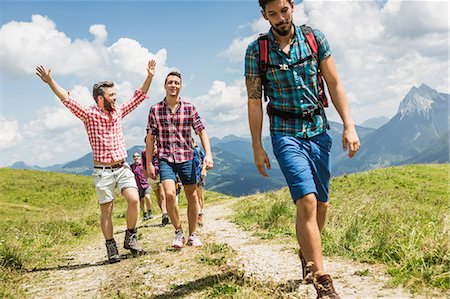 Group of friends hiking, Tyrol, Austria Stockbilder - Premium RF Lizenzfrei, Bildnummer: 649-07437568