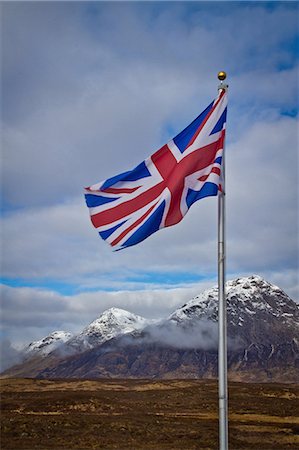 drapeau britannique - Union Jack at Buachaille Etive Mor, Scotland Photographie de stock - Premium Libres de Droits, Code: 649-07438150