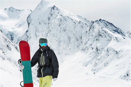 snowboarder powder snow - Young male snowboarder, Obergurgl, Austria Stock Photo - Premium Royalty-Free, Code: 649-07596490