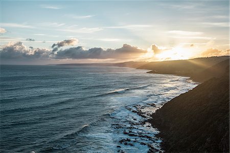 simsearch:649-07647938,k - View from the Great Ocean Road at sunset, Victoria, Australia Photographie de stock - Premium Libres de Droits, Code: 649-07648226