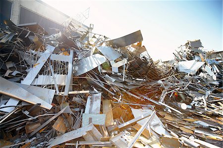 sorting recycling - Tangled heap of aluminium in scrap yard Stock Photo - Premium Royalty-Free, Code: 649-07710788