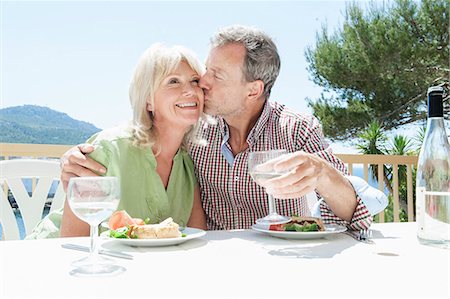 Couple celebrating on holiday, Mallorca, Spain Stock Photo - Premium Royalty-Free, Code: 649-07736555