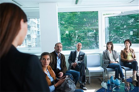 six people - Group of people waiting for interview Stock Photo - Premium Royalty-Free, Code: 649-07736697