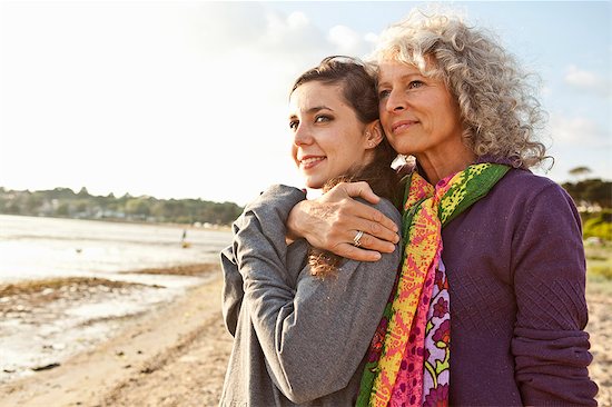 Mother and daughter enjoying beach, mother's day, holiday with mom, mother daughter, mother's day gift, mom, mummy, mother