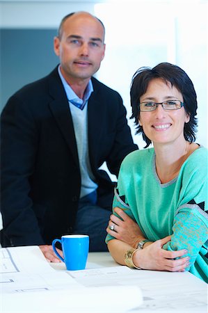 portrait two colleagues - Portrait of two business people Stock Photo - Premium Royalty-Free, Code: 649-07761031