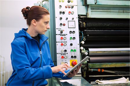 simsearch:649-07804440,k - Factory worker at control panel of machinery Stock Photo - Premium Royalty-Free, Code: 649-07804453