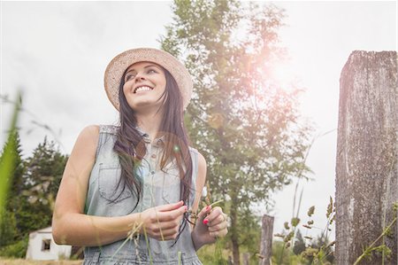 Young woman enjoying nature, Roznov, Czech Republic Stock Photo - Premium Royalty-Free, Code: 649-07804878